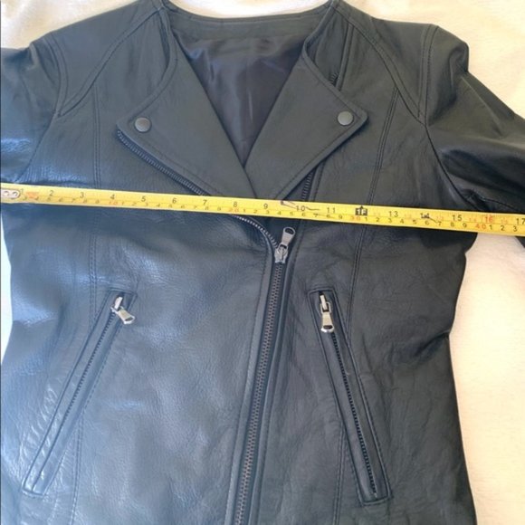 Real leather moto jacket - Picture 2 of 9